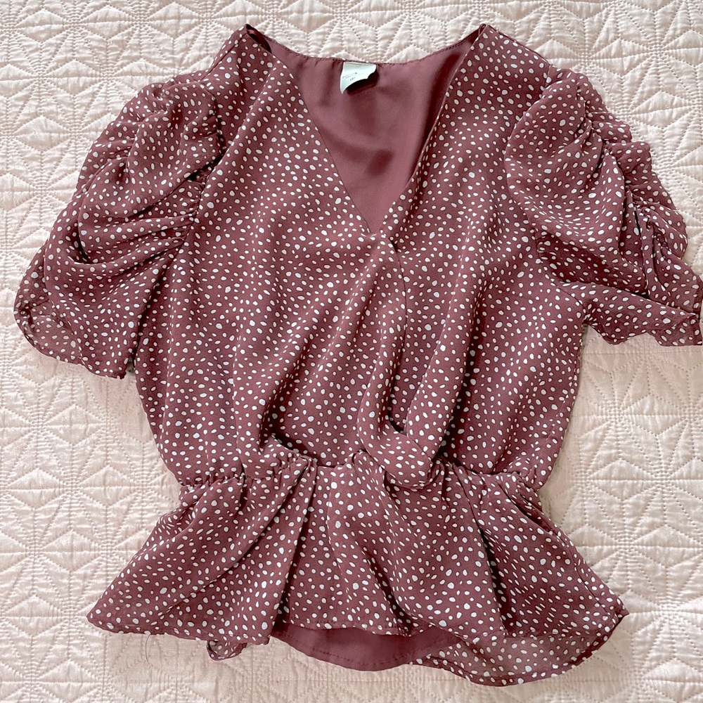 Paper Crane Maroon Top